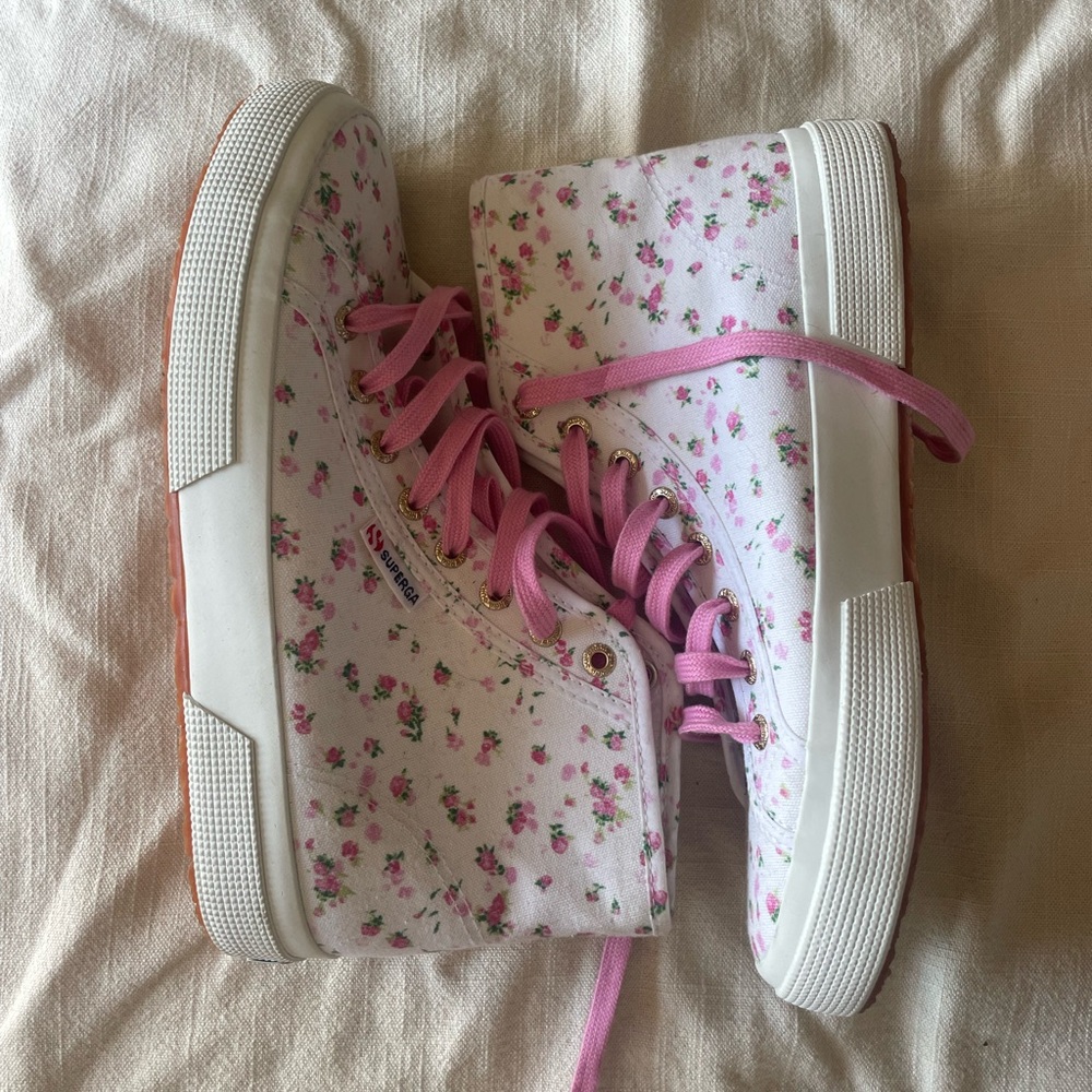 SUPERGA floral high tops sneakers